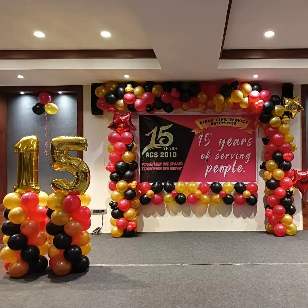 15th Annual Day Decor