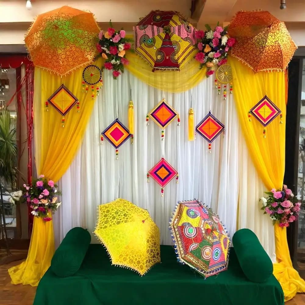 Boho Style Mehndi Decoration