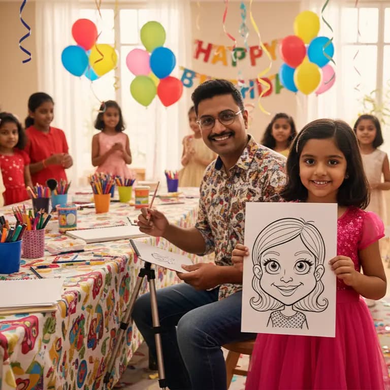 Caricature for kids birthday Celebration