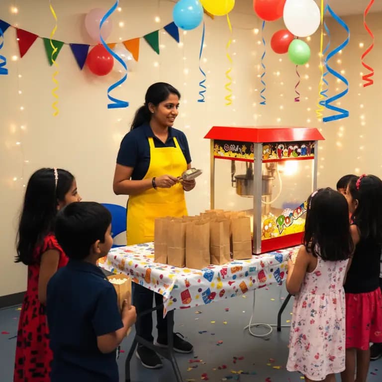 Pop Corn Stall for Kids Birthday Party