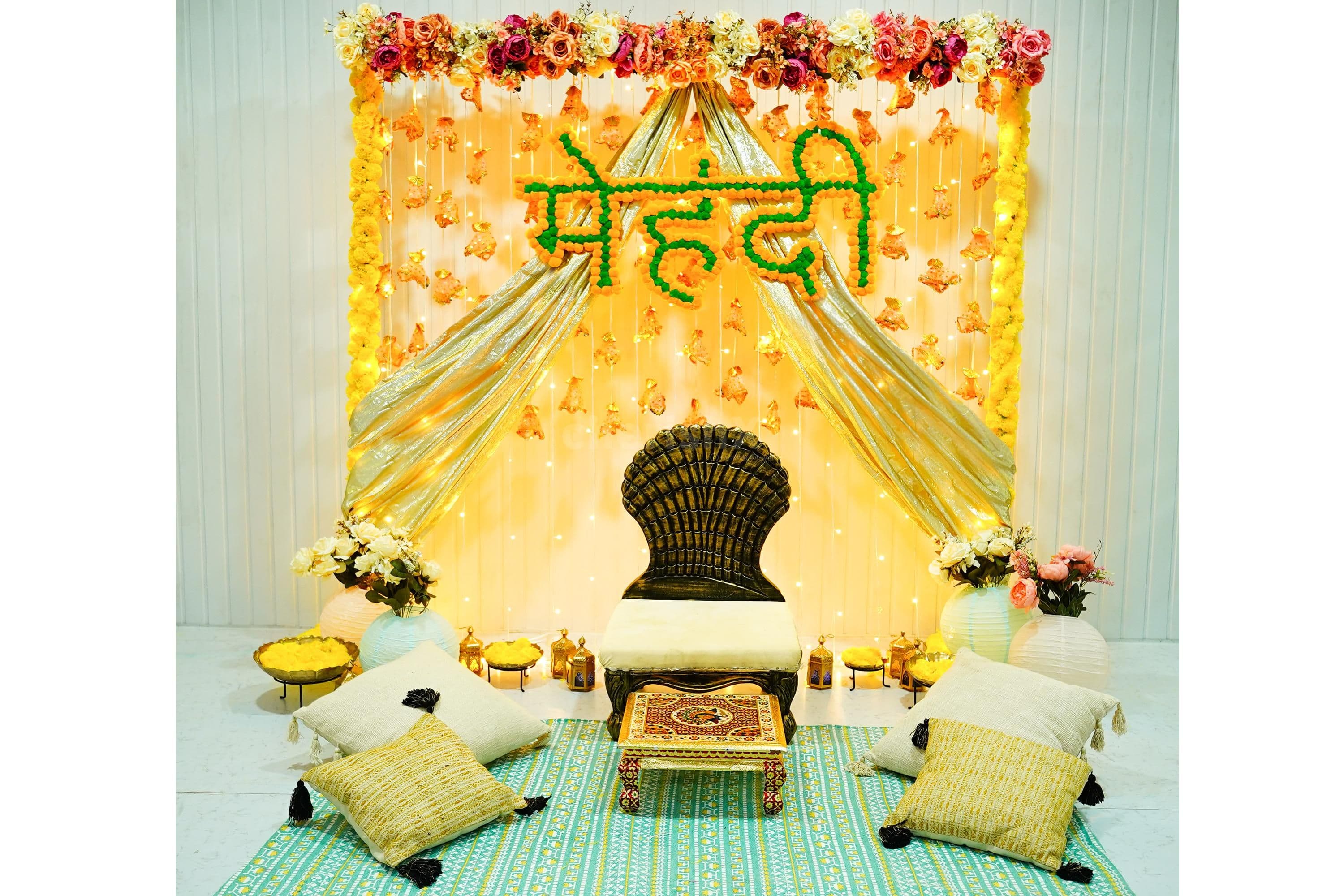 Haldi and mehndi decor preview